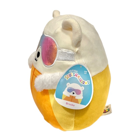 SQUISHMALLOWS Official Kellytoy 8” Brooke Polar Bear w/ Sunglasses Plush Toy NWT - Picture 2 of 7